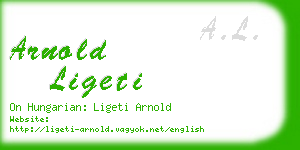 arnold ligeti business card